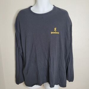 Browning Long Sleeve T Shirt Men's XL Black